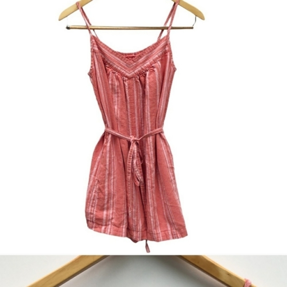 Uniqlo linen blend romper, pink, Sz S.